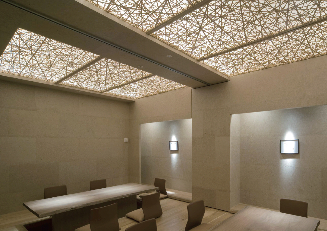 YI017-04 晒竹やたら編み （アルミフレーム・ワーロン紙貼）