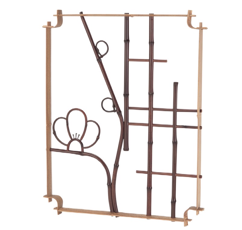 錆竹縁付染煤角窓 梅柄(さびたけふちつきそめすみすかくまど(うめがら))