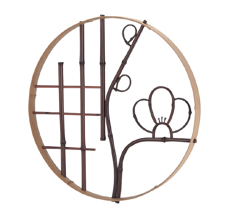 錆竹縁付染煤丸窓 梅柄(さびたけふちつきそめすみすまるまど(うめがら))