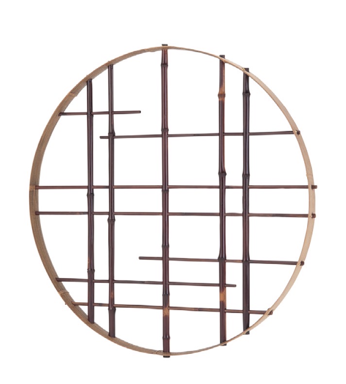 錆竹縁付染煤丸窓 抜通柄(さびたけふちつきそめすみすまるまど(ぬきとおしがら))