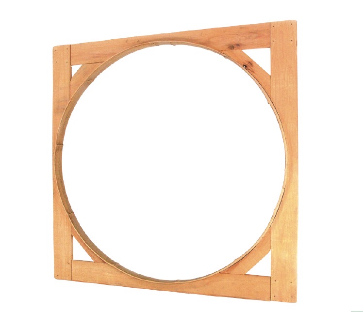 錆竹木枠付 丸枠のみ(さびたけきわくつき(まるわくのみ))