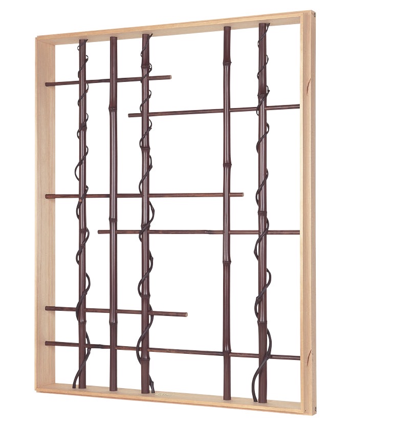 染煤竹抜き通しツル巻柄(そめすみすだけぬきとおしつるまきがら)