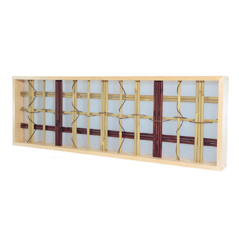 スプルス枠女竹煤矢竹入下地欄間(すぷるすわくめだけすすやだけいりしたじらんま)