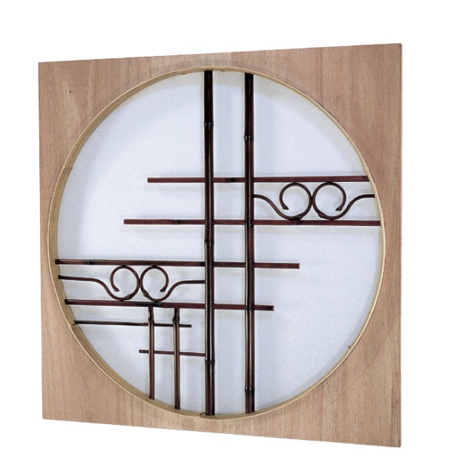 錆竹枠染煤竹唐草柄 プレート入(さびたけわくそめすみすだけからくさがらぷれーといり)