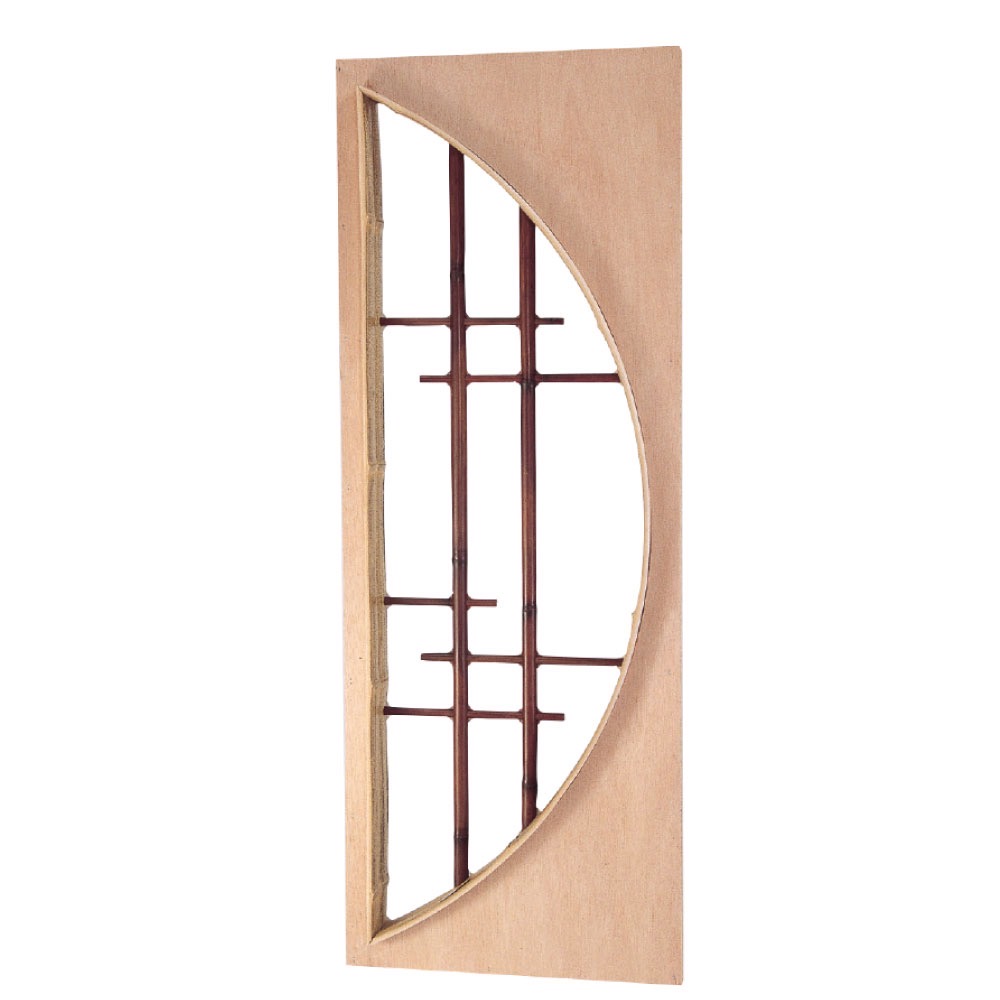 錆竹枠染煤竹抜き通し櫛形(さびたけわくそめすみすだけぬきとおし(よこしがた))