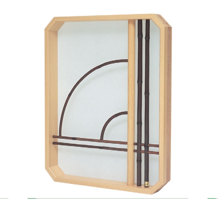 化粧枠丸棒入和風 プレート貼り(けしょうわくまるぼういりわふう ぷれーとばり)