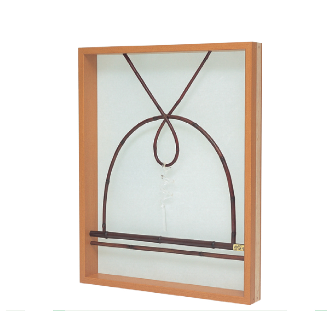 化粧枠染煤竹釣鐘 プレート貼り(けしょうわくそめすすだけつりがね ぷれーとばり)