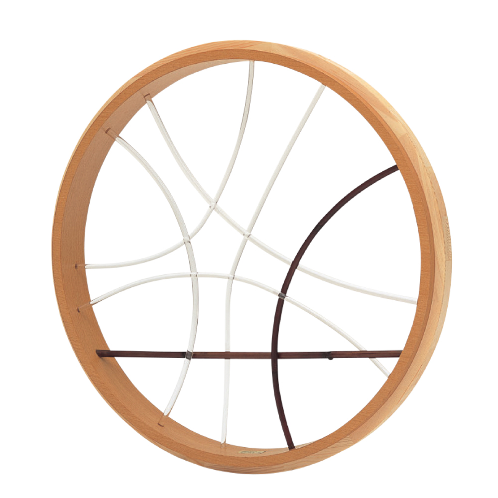 化粧枠染煤竹曲げアクリル入丸窓(けしょうわくそめすすだけまげあくりるいりまるまど)