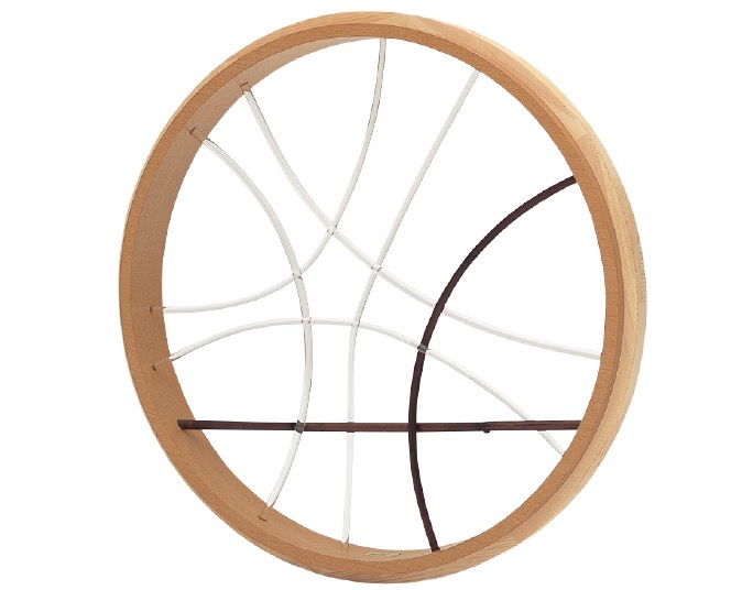 化粧枠染煤竹曲げアクリル入丸窓(けしょうわくそめすすだけまげあくりるいりまるまど)