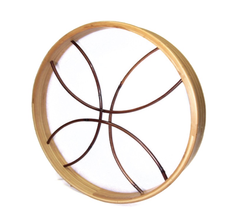 煤矢竹クローバー柄 ミディアム(すすやだけくろーばーがら みでぃあむ)