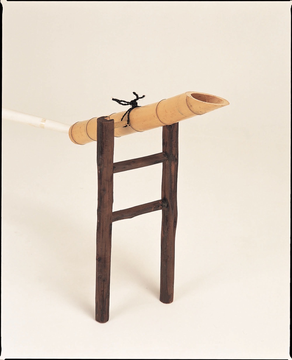 鹿威し焼杉台付 鳴子付小(ししおどしやきすぎだいつき なるこつき（しょう）)