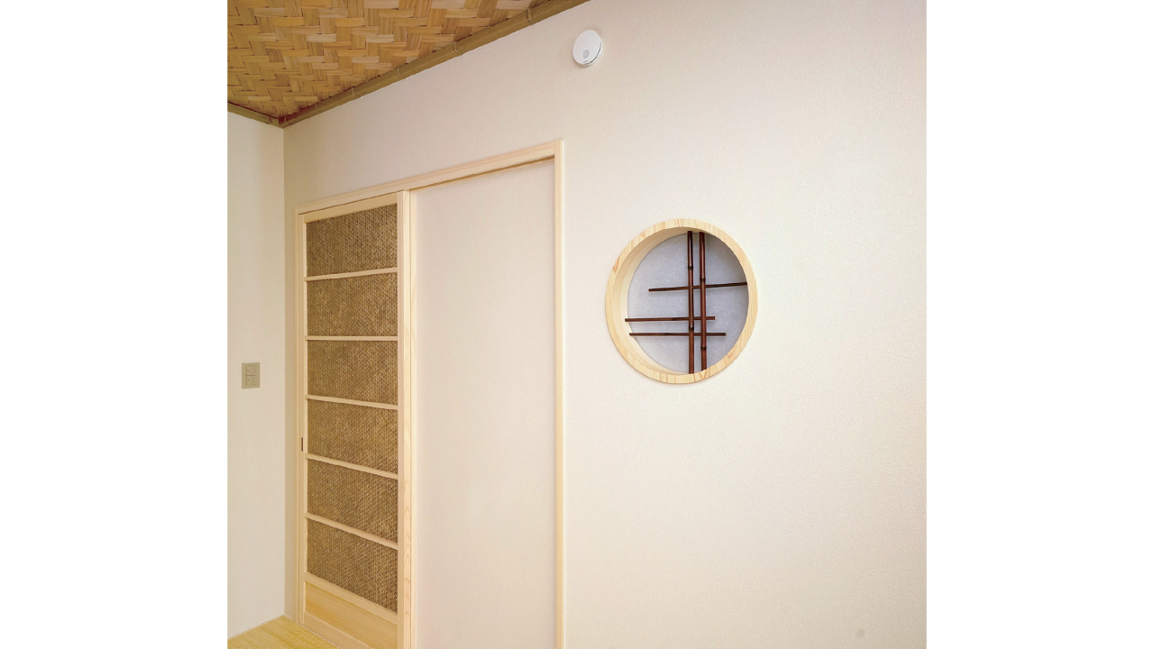 YK-144-03 染煤竹抜き通し柄（プレート入り）桧貼り 